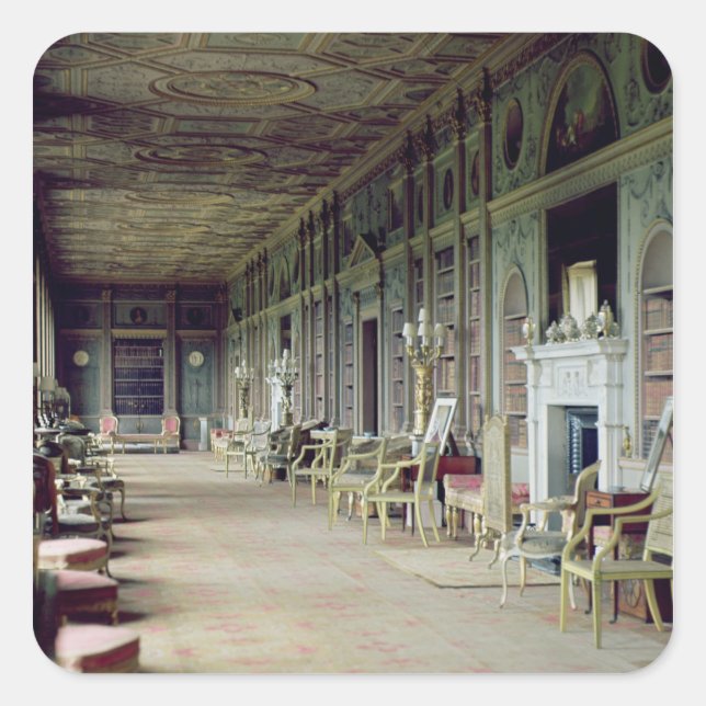 View of the Long Gallery Square Sticker (Front)