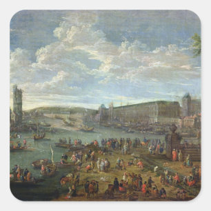 View of the Louvre and the Tour de Nesles Square Sticker