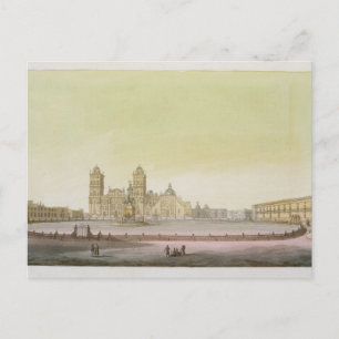 View of the main square in Mexico City (colour eng Postcard