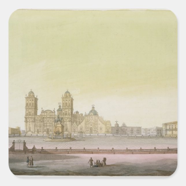 View of the main square in Mexico City (colour eng Sticker (Front)