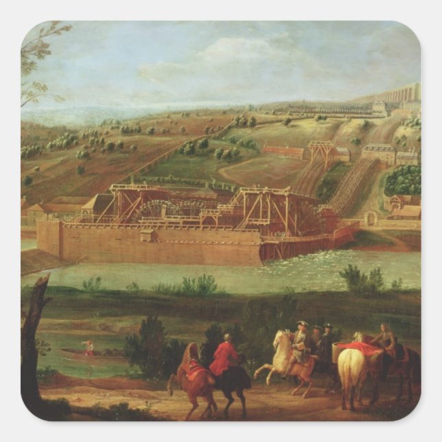 View of the Marly Machine Square Sticker (Front)