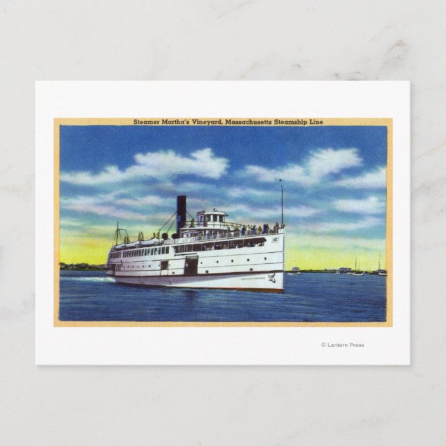 View of the Martha's Vineyard Steamer Postcard (Front)