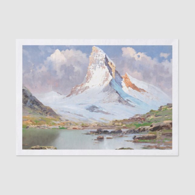 View of the Matterhorn, Decoupage Tissue Paper (Front)
