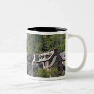 View of the mediaeval village (photo) Two-Tone coffee mug