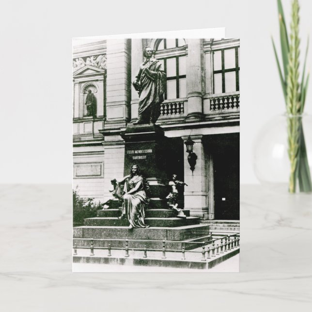 View of the Mendelssohn statue Card (Front)