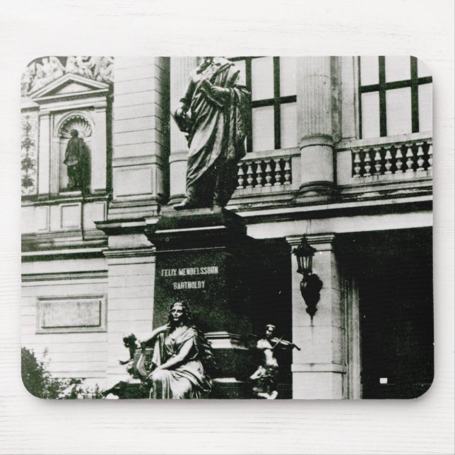 View of the Mendelssohn statue Mouse Pad (Front)