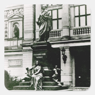View of the Mendelssohn statue Square Sticker