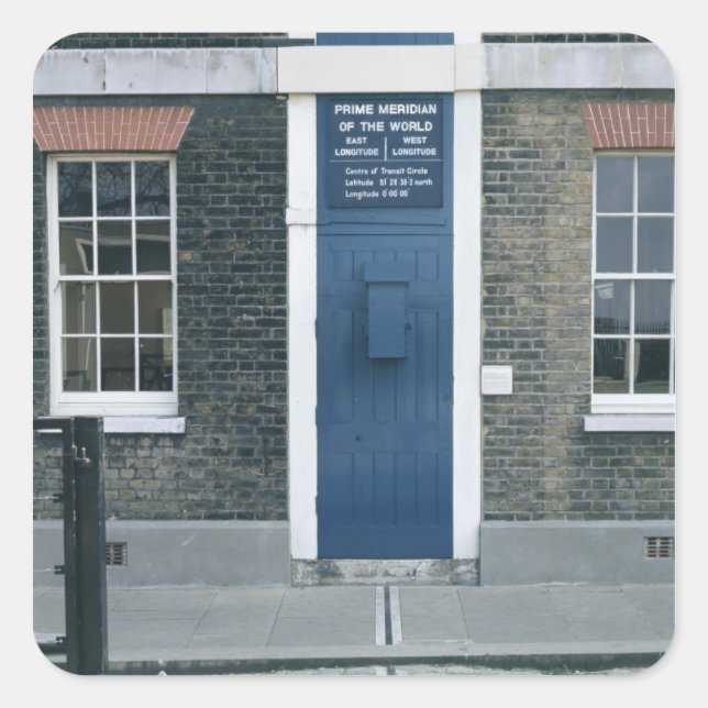 VIew of the meridian line Square Sticker (Front)