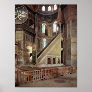 View of the minbar, 6th century poster
