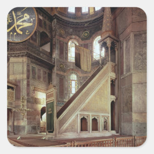 View of the minbar, 6th century square sticker