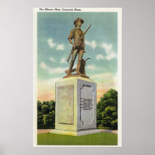 View of the Minute Man Statue Poster