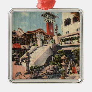 View of the Mission Inn & Oriental Court Metal Ornament