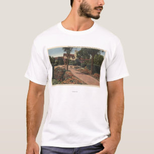 View of the Mission, Patio Gardens T-Shirt