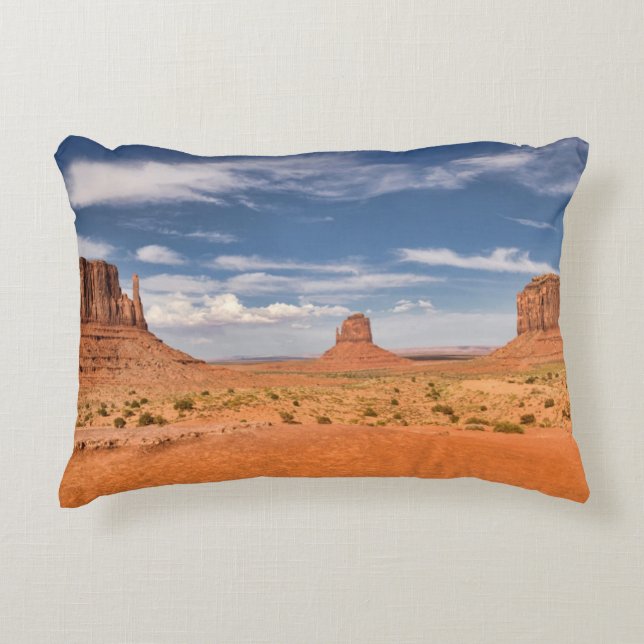 View of the Mittens, Monument Valley Decorative Cushion (Front)
