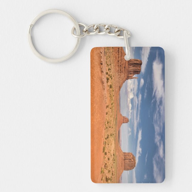View of the Mittens, Monument Valley Key Ring (Front)