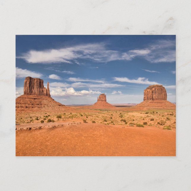 View of the Mittens, Monument Valley Postcard (Front)