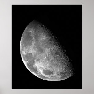 View of the Moon's north pole Poster