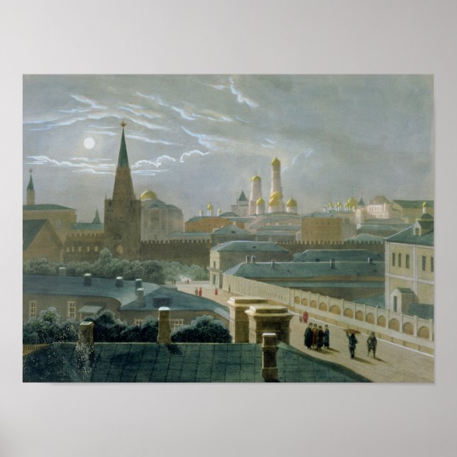 View of the Moscow Kremlin, 1840's Poster (Front)