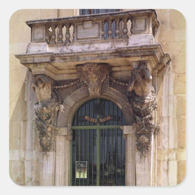 View of the museum entrance square sticker (Front)