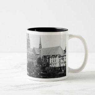 View of the museum Two-Tone coffee mug