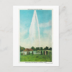 View of the Myrtledale Geyser at the Hot Springs Postcard