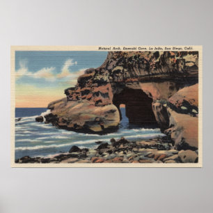 View of the Natural Arch, Emerald Cove Poster
