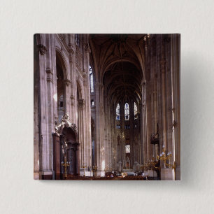 View of the nave, 1578-1637 15 cm square badge