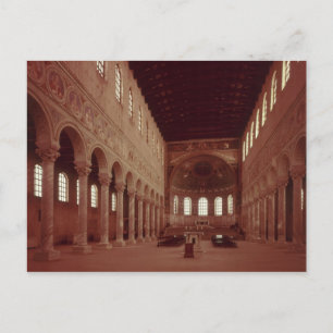 View of the nave and the altar postcard