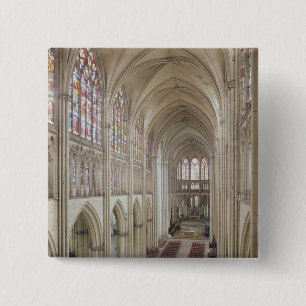 View of the nave and the choir 15 cm square badge