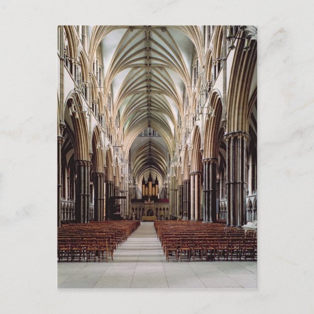 View of the nave, built 1215-55 postcard (Front)