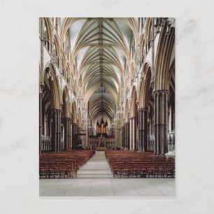 View of the nave, built 1215-55 postcard