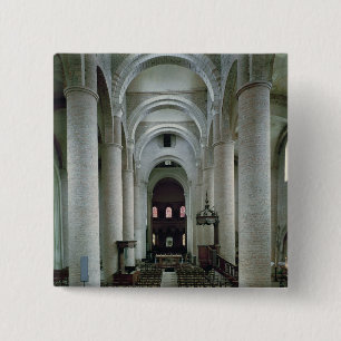 View of the nave, looking towards the altar 15 cm square badge