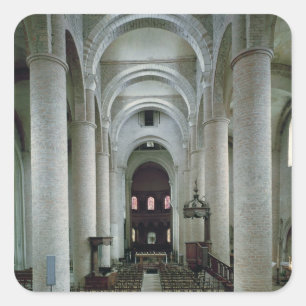 View of the nave, looking towards the altar square sticker