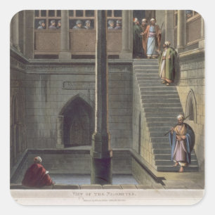 View of the Nilometer, plate 2 from 'Views of Egyp Square Sticker