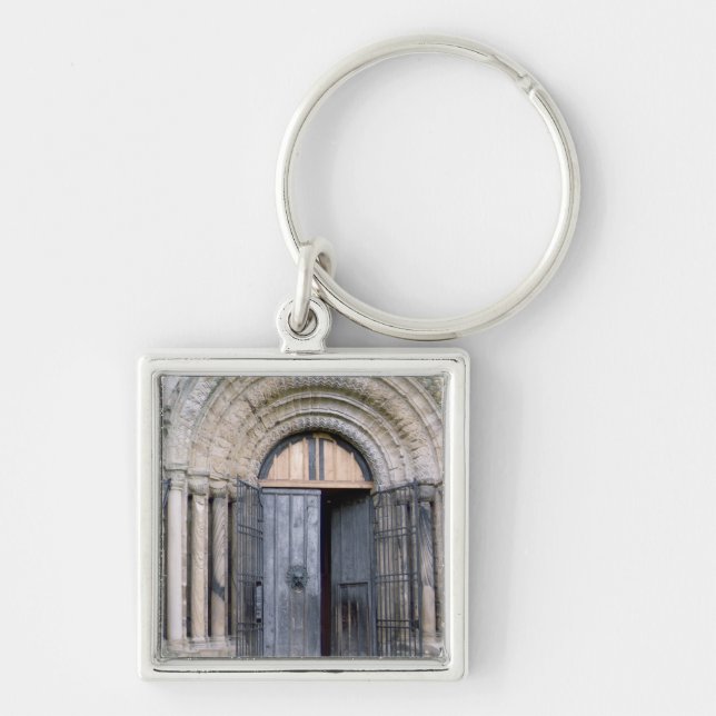 View of the North Door of Durham Cathedral Key Ring (Front)