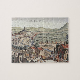 View of the north of Vienna with the Schlos Hernal Jigsaw Puzzle