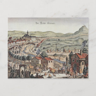 View of the north of Vienna with the Schlos Hernal Postcard