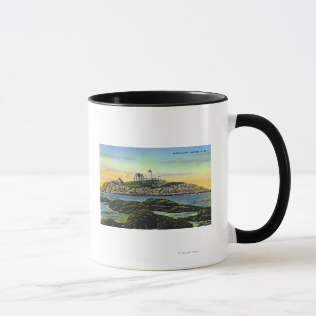 View of the Nubble Lighthouse at York Beach Mug (Right)