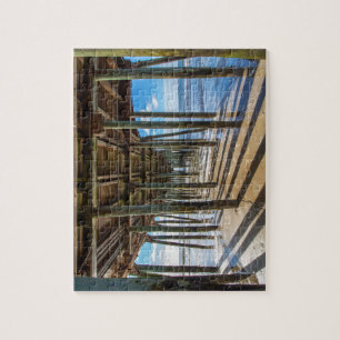 View of the ocean from under the pier poster jigsaw puzzle