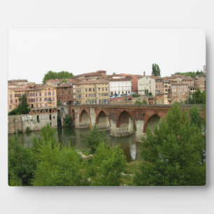View of the old bridge (photo) plaque