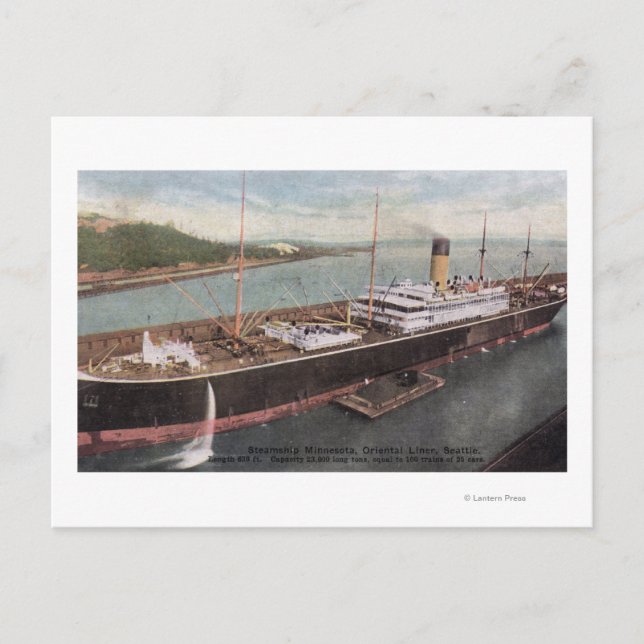 View of the Oriental Liner Minnesota Postcard (Front)