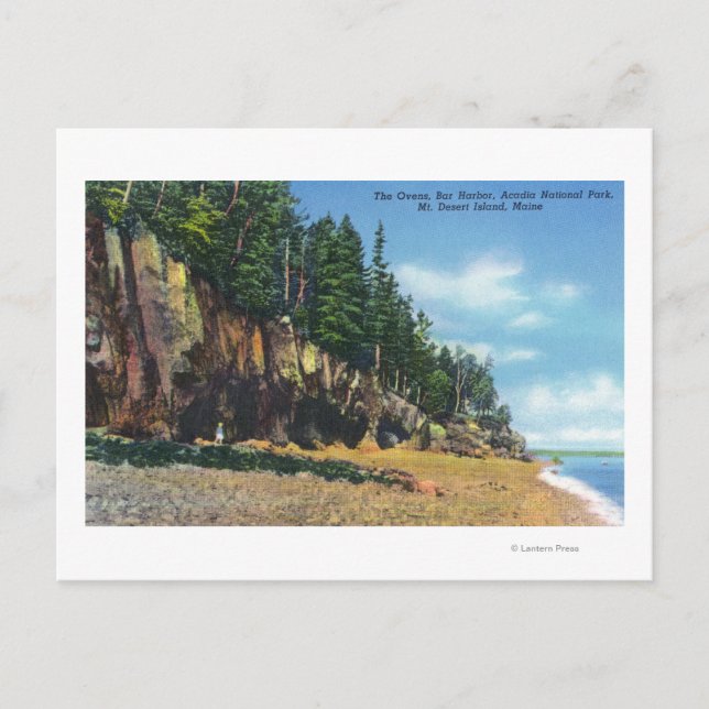 View of the Ovens at Bar Harbour Postcard (Front)