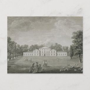 View of the Palace at Kew from the Lawn, engraved Postcard