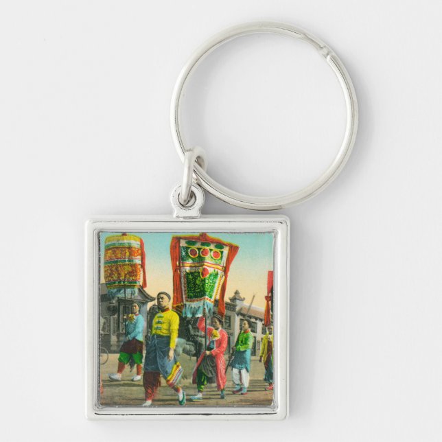 View of the Parade of the Tongs, Chinatown Key Ring (Front)