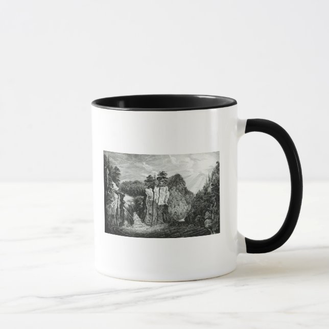 View of the Passaic River Waterfall, New Jersey Mug (Right)