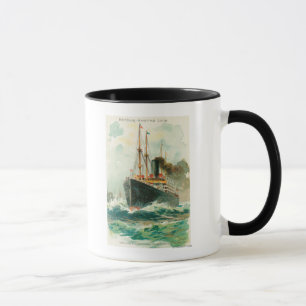 View of the Patricia at Sea, Hamburg-America Mug