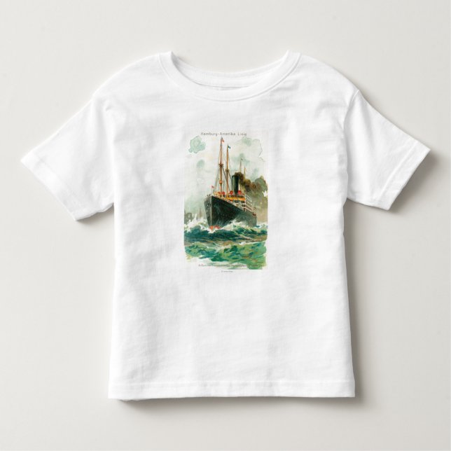 View of the Patricia at Sea, Hamburg-America Toddler T-Shirt (Front)