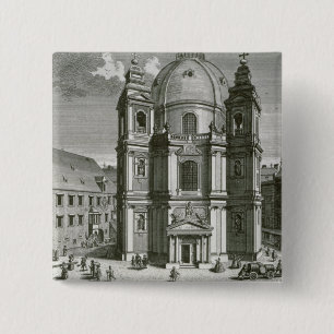 View of the Peterskirche 15 Cm Square Badge