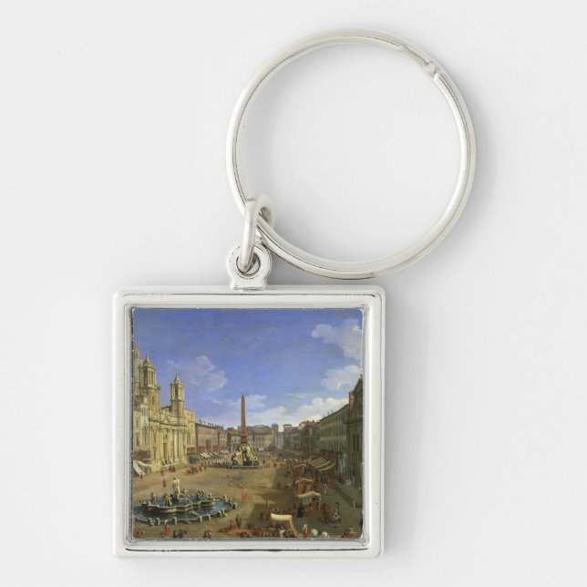 View of the Piazza Navona, Rome Key Ring (Front)