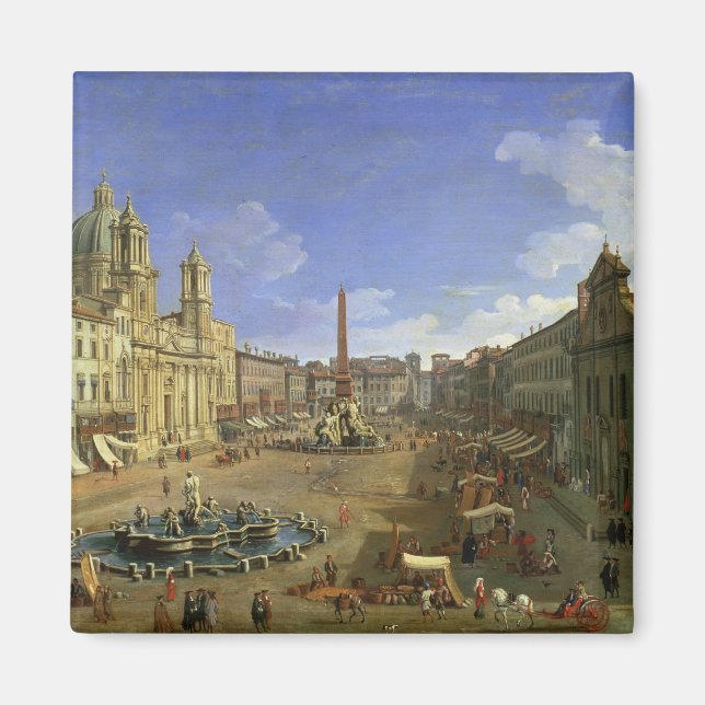 View of the Piazza Navona, Rome Magnet (Front)